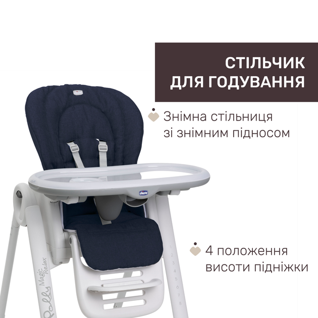 Стільчик для годування Chicco Polly Magic Relax - зображення 3