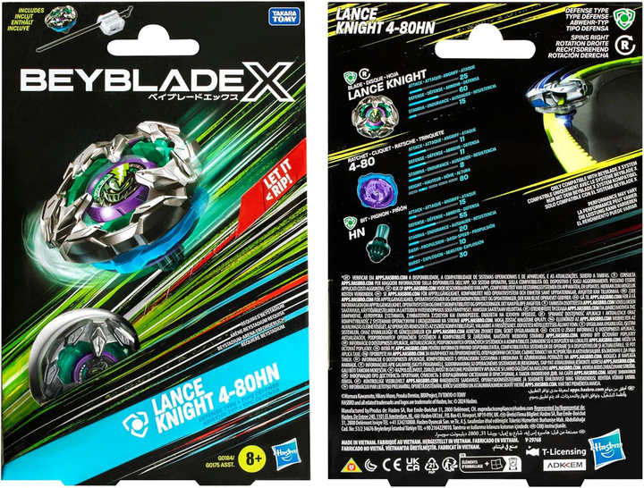 Zestaw Hasbro Beyblade X startowy Lance Knight z wyrzutnią G0175 (5010996264671) - obraz 4