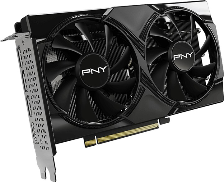 Відеокарта PNY PCI-Ex GeForce RTX 5060 Dual Fan OC 8GB GDDR7 (128bit) (2535/28000) (HDMI, 3 x DisplayPort) (VCG50608DFXPB1-O) - зображення 2