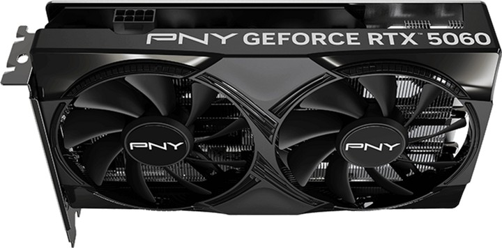 Відеокарта PNY PCI-Ex GeForce RTX 5060 Dual Fan OC 8GB GDDR7 (128bit) (2535/28000) (HDMI, 3 x DisplayPort) (VCG50608DFXPB1-O) - зображення 5