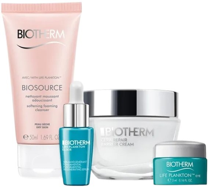Zestaw do pielęgnacji twarzy Biotherm Cera Repair Krem do twarzy 50 ml + Pianka do twarzy 50 ml + Serum do twarzy 7 ml + Krem pod oczy 5 ml (3614274188080) - obraz 2