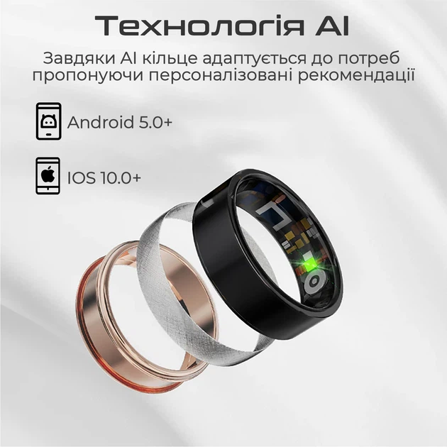 Смарт-кільце HiFuture Future Ring2 Titanium Silver (futurering2-10.titaniumsilver) - зображення 5