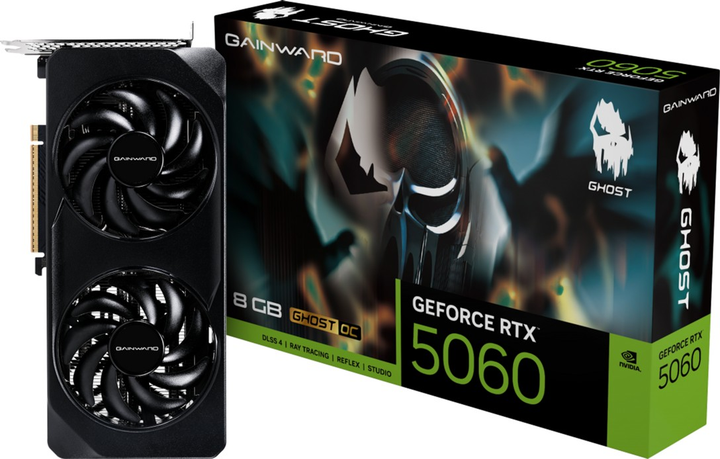 Відеокарта Gainward PCI-Ex GeForce RTX 5060 Ghost OC 8GB GDDR7 (128bit) (2535/28000) (HDMI, 3 x DisplayPort) (NE75060S19P1-GB2063B) - зображення 11