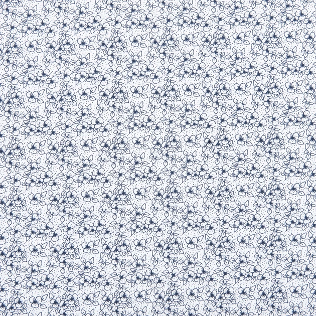 Тканина сорочкова квіточки сині (100г/м.кв150см пог.м) 184349 - Фото 2 Тканина сорочкова квіточки сині (100г/м.кв150см пог.м) 184349 - зображення 2
