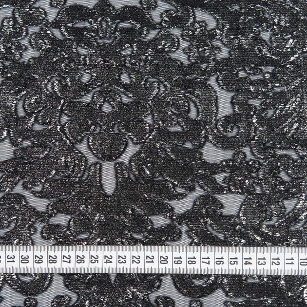Ткань сетка вензель черная (215г/м.кв150см пог.м) 165985 - изображение 3