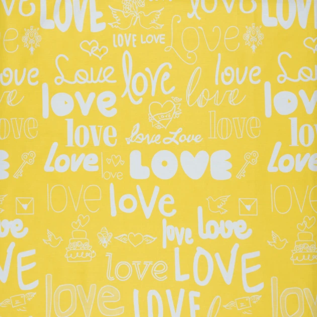 Ткань бязь набивная голд DW Love (120г/м.кв220см пог.м) 158124 - Фото 2 Ткань бязь набивная голд DW Love (120г/м.кв220см пог.м) 158124 - изображение 2