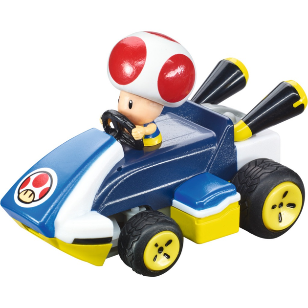Samochodzik zdalnie sterowany Carrera 2.4 GHz Mario Kart Mini RC Toad (New Paperbox) 1:50 370430035 (9003150148418) - obraz 3
