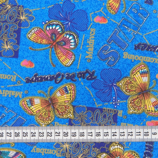 Ткань бязь плательная HT бабочки (125г/м.кв150см пог.м) 182607 - изображение 3