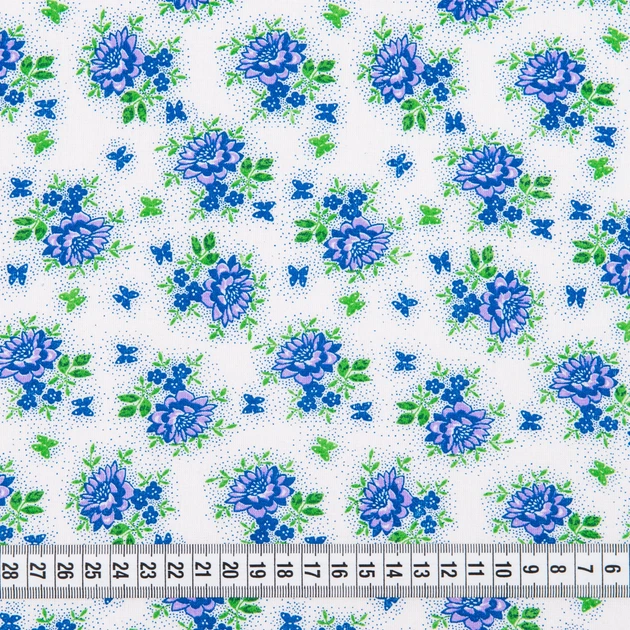 Ткань ситец 67-ТКЧ цветы фиолетовый (103г/м.кв95см пог.м) 161422 - изображение 3
