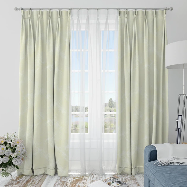 Ткань жаккард Зели штрихи цвет крем (210г/м.кв150см пог.м) 164997 - изображение 5