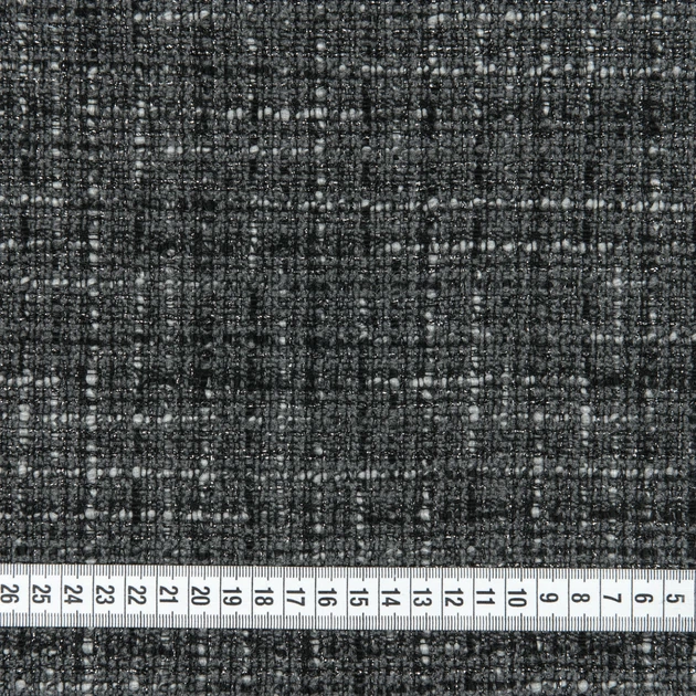 Тканина костюмна ELTEX ШАНЕЛЬ з люрексом сіро-чорний (330г/м.кв140см пог.м) 164049 - зображення 3