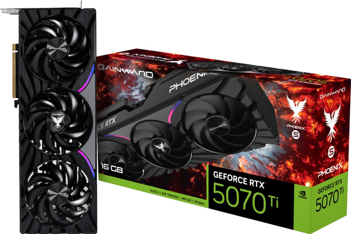 Відеокарта Gainward PCI-Ex GeForce RTX 5070 Ti Phoenix-S 16GB GDDR7 (256bit) (2452/28000) (HDMI, 3 x DisplayPort) (NE7507T019T2-GB2031K) - зображення 10