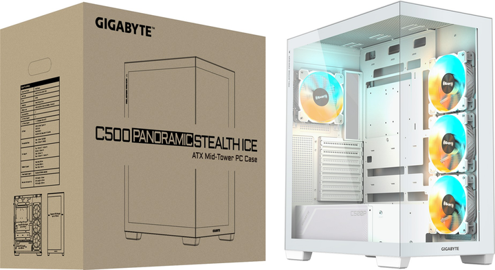 Obudowa Gigabyte C500 Panoramic Stealth Ice (4719331555030) - obraz 8