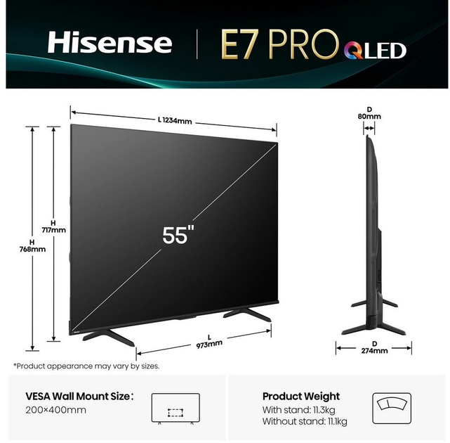 Телевізор Hisense QLED 55" 55E77Q PRO (6942351416762) - зображення 13