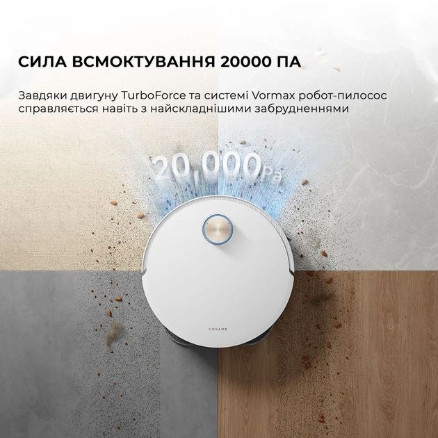 Робот-пилосос Dreame Robot Vacuum X50 Ultra White - зображення 6