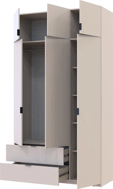 Розпашна шафа Doros Лукас Кашемір 135х50х240 см - Фото 1 Розпашна шафа Doros Лукас Кашемір 135х50х240 см - зображення 1