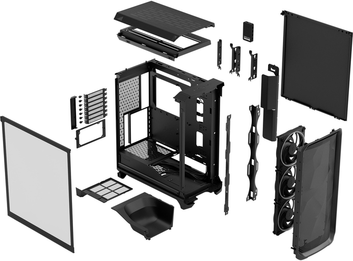 Obudowa Fractal Design Meshify 3 Ambience Pro RGB Light Tint Black (7340172707189) - obraz 11