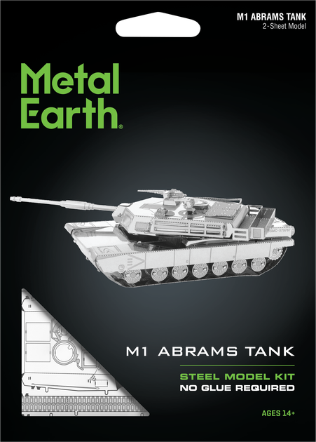 Металлический 3D конструктор Fascinations Metal Earth Tank - M1 Abrams (MMS206) - изображение 7