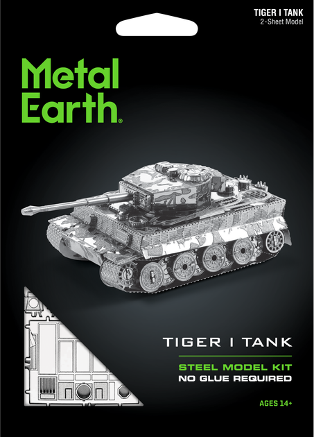 Металлический 3D конструктор Fascinations Metal Earth Танк Tiger I (MMS203) - изображение 7