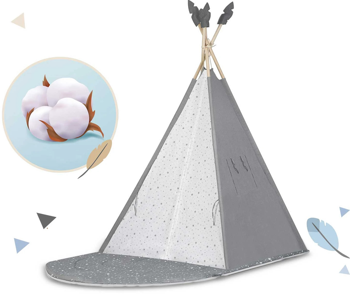Namiot tipi dla dzieci Nukido NK-406 szary (5903890616694) - obraz 10