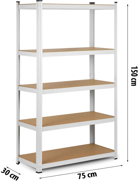 Regał magazynowy Humberg 4841 150 x 75 x 30 cm (5908220477716) - obraz 5