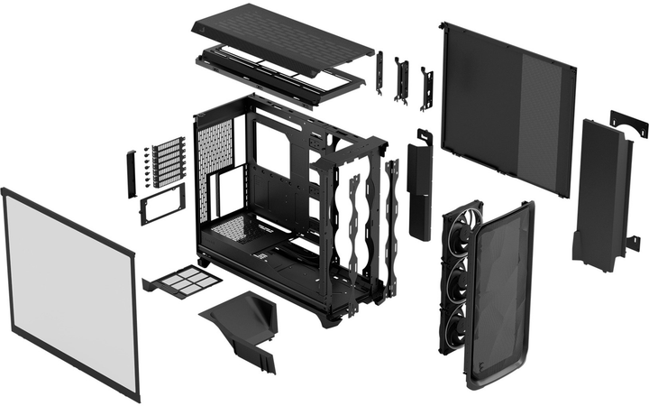 Obudowa Fractal Design Meshify 3 XL RGB Light Tint Black (7340172709527) - obraz 11