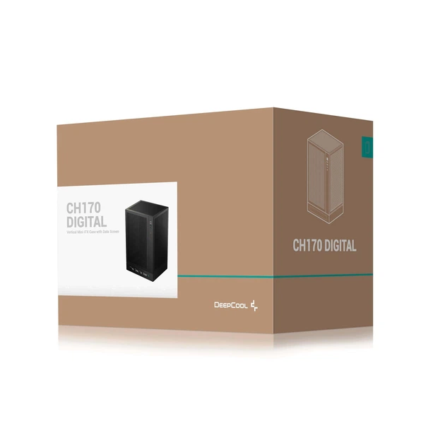 Корпус DeepCool CH170 Digital Black (R-CH170-BKNPI0D-G-1) без БЖ - Фото 13 Корпус DeepCool CH170 Digital Black (R-CH170-BKNPI0D-G-1) без БЖ - зображення 13