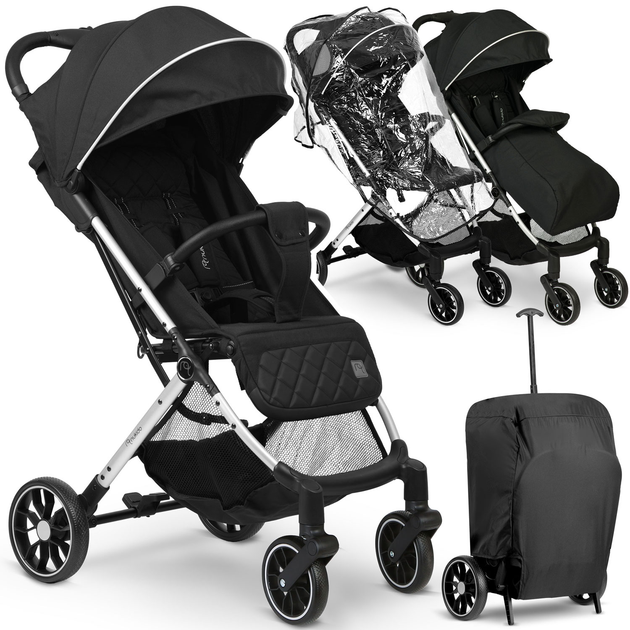 Прогулянкова коляска Nukido Paseo Чорна 76000 (5903890622374) - зображення 3