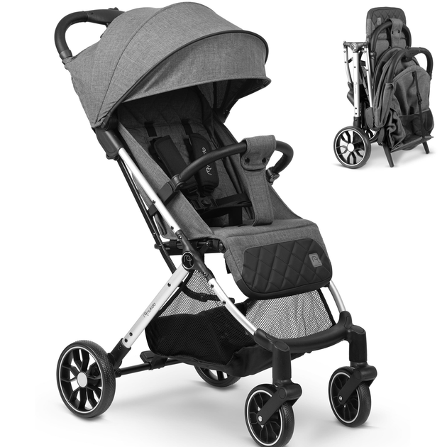 Прогулянкова коляска Nukido Paseo Сіра 716002 (5903890622398) - зображення 2