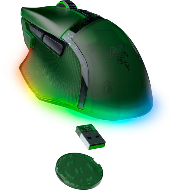 Миша Razer Basilisk V3 Pro Wireless/Bluetooth/USB 35K Phantom Green (RZ01-05240300-R3G1) - зображення 2