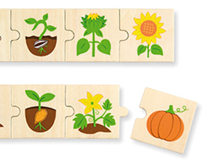Drewniane puzzle - dopasowanka Viga Jak rośnie 51609 (6934510516093) - obraz 3