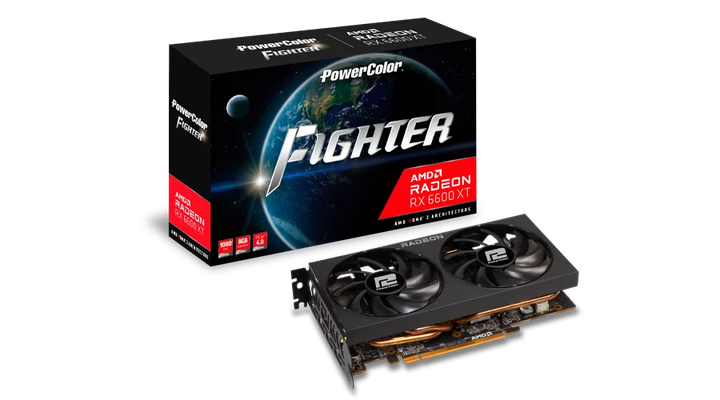 Відеокарта PowerColor AMD Radeon RX 6600 XT Fighter 8Gb GDDR6 (AXRX 6600XT 8GBD6-3DH:5), Б/в - изображение 2