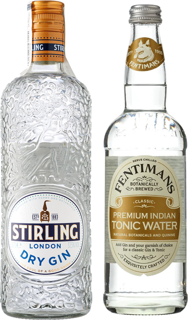 Набір джин Stirling London Dry Gin 0.7 л 37.5% + Тонік Fentimans Premium Indian 0.5 л (1221000146805_1021000290054) - зображення 3