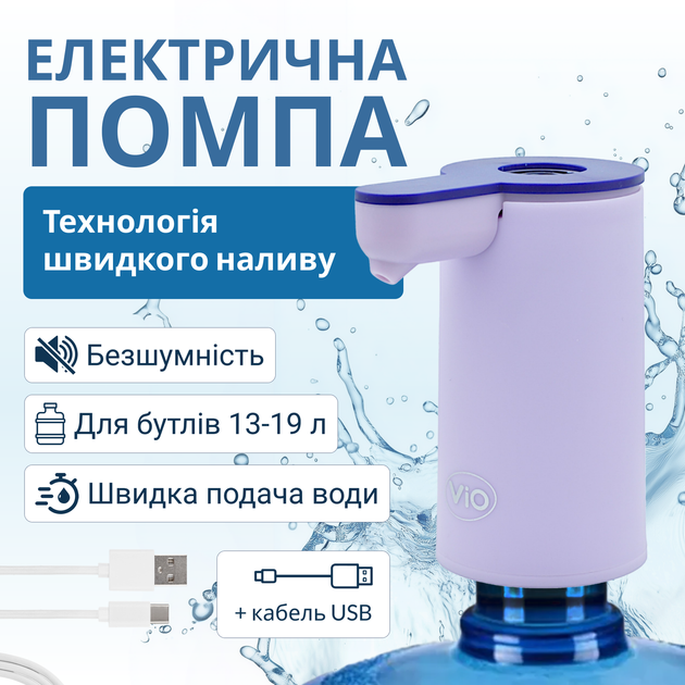 Электрическая помпа для воды ViO E18 фиолетовая - изображение 2