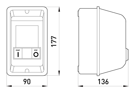 Электромагнитный пускатель E.Next 12A 230V IP55 e.industrial.ukq.12mb E.Next i0100013 - изображение 2
