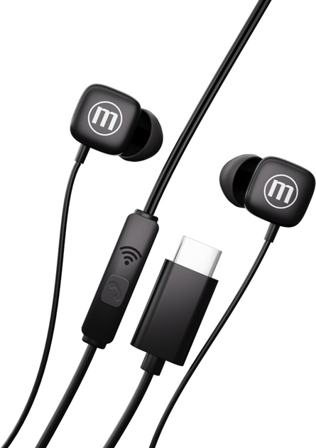 Słuchawki Maxell Square+ USB-C Black (MXSSQB) - obraz 1