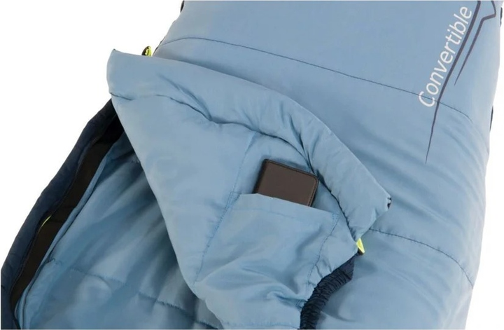 Śpiwór Outwell Convertible Junior Sleeping Bag Light Blue (5709388136725) - obraz 4