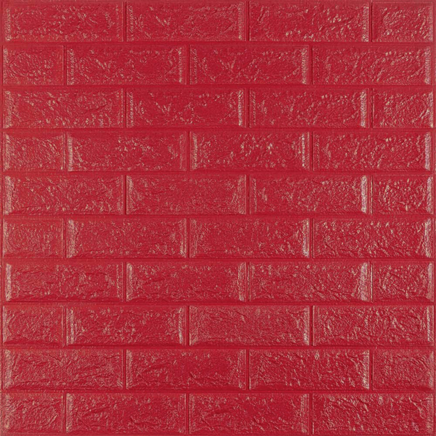 3D панель самоклеящийся кирпич Малиновый 700х770х5мм (108-5) SW-00001364 Sticker Wall - изображение 2