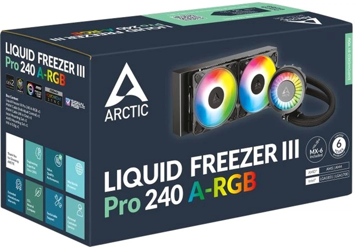 Система водяного охолодження Arctic Liquid Freezer III Pro 240 A-RGB Black (ACFRE00182A) - зображення 6