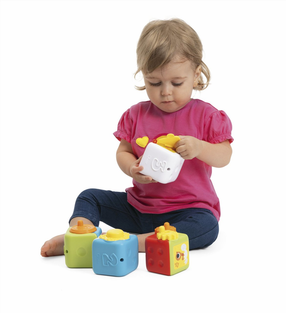 Zabawka edukacyjna 2 w 1 Chicco Multisensoryczne kostki Montessori (8058664171460) - obraz 7