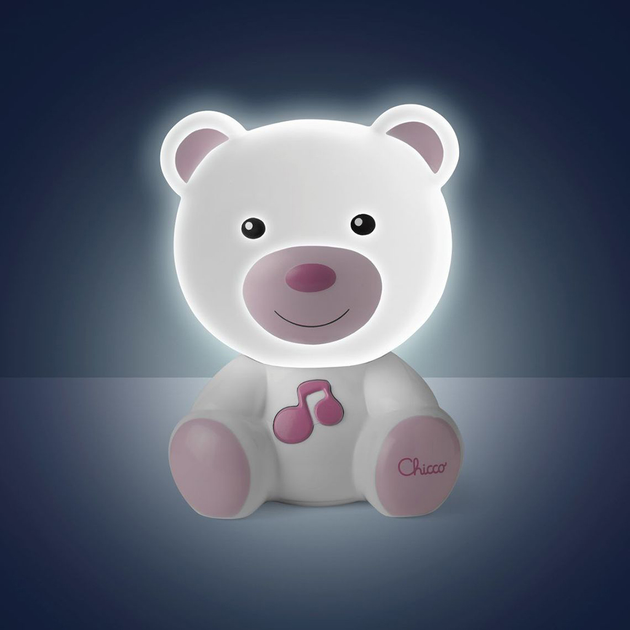 Muzyczna lampka nocna Chicco Miś Dreamlight Różowa (8058664111381) - obraz 3