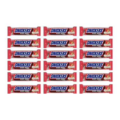 Набір Батончик 24шт Snickers Полуниця Berry Whip 40g - Фото 1 Набір Батончик 24шт Snickers Полуниця Berry Whip 40g - зображення 1