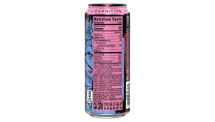 Набір Напій Енергетичний 12шт Monster Energy Ultra Fantasy Ruby Red Zero Sugar 500ml - зображення 4
