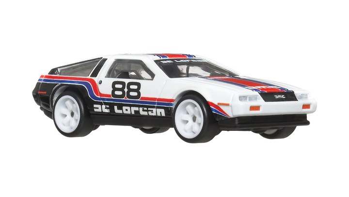 Машинка Premium 2шт Hot Wheels DMC DeLorean та Транспортер HW