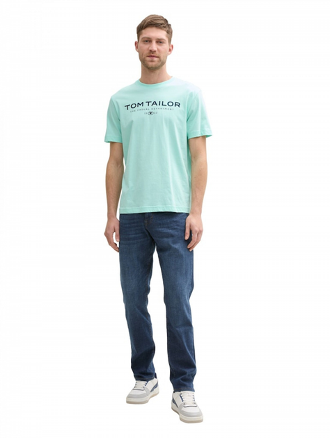Футболка Tom Tailor Printed T-shirt L Бірюзовий 1045773-37105 - Фото 4 Футболка Tom Tailor Printed T-shirt L Бірюзовий 1045773-37105 - изображение 4