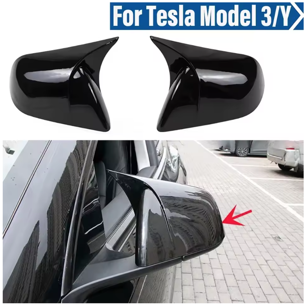 Накладки на боковые зеркала заднего вида для Tesla Model Y - изображение 2