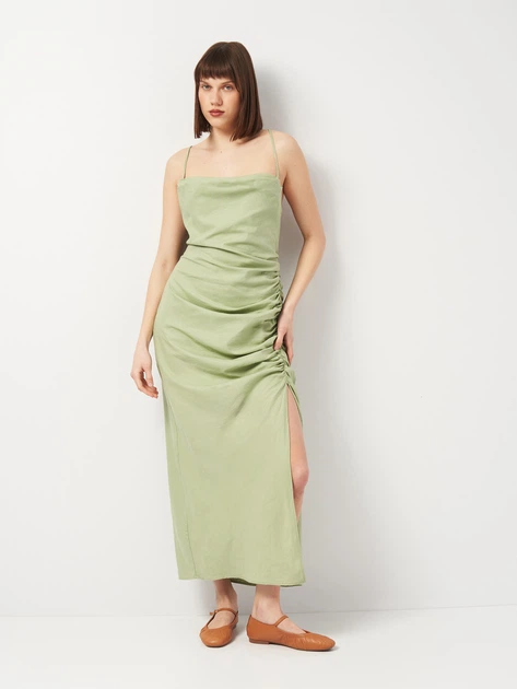 Сукня жіноча Zara 8741/053/506 XS Оливкова (08741053506010