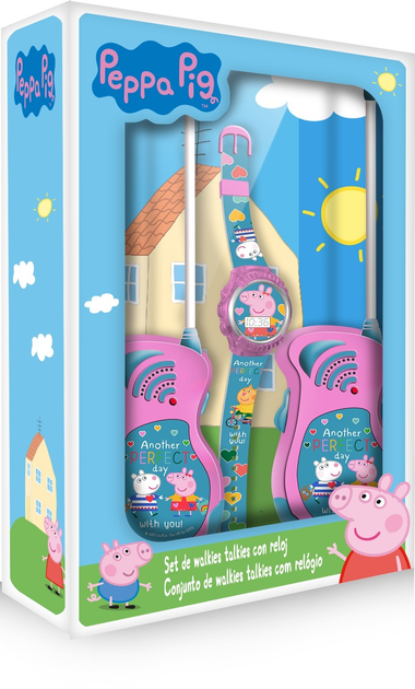 Рації Kids Euroswan Свинка Пеппа 2 шт з цифровим годинником PP17047 (8435507847919) - зображення 1