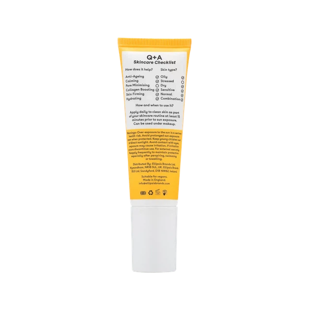 Антивозрастной солнцезащитный крем для лица Q+A Peptide Anti-Ageing Daily Sunscreen 50ml - изображение 3