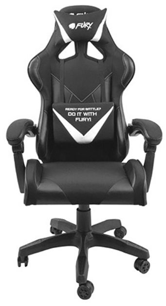 Крісло ігрове Fury Gaming Chair Avenger L 60 мм Black-White (NFF-1711) (955555908018144) - Уцінка - зображення 2